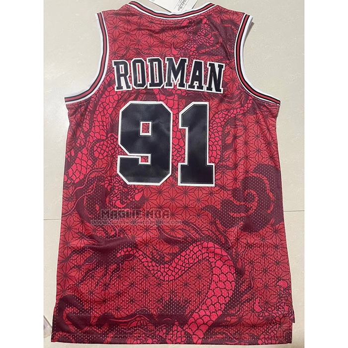 Maglia
 Dennis Rodman NO 91 Chicago Bulls Throwback Asian Heritage 1997-98 Rosso
